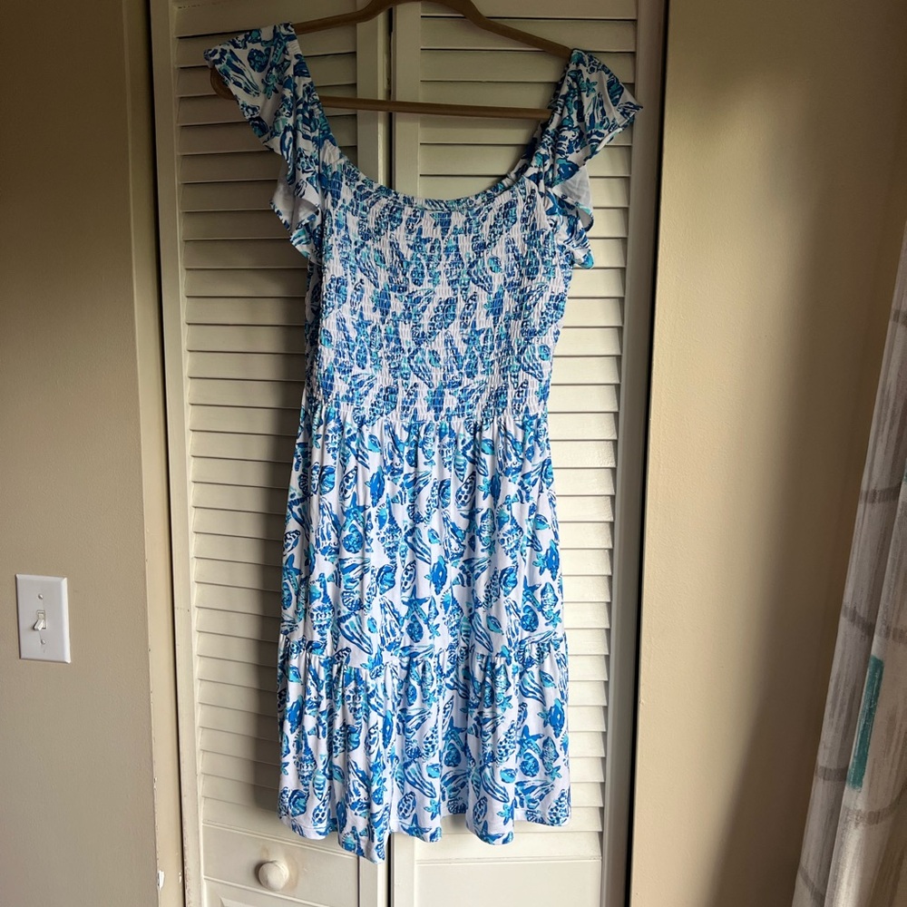 Lilly Pulitzer Blue and White Dress - Picture 4 of 10